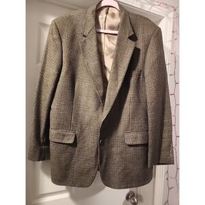 Vintage Christian Brooks Tweed Blazer Jacket Sport Coat Mens 44R Wool Brockman's